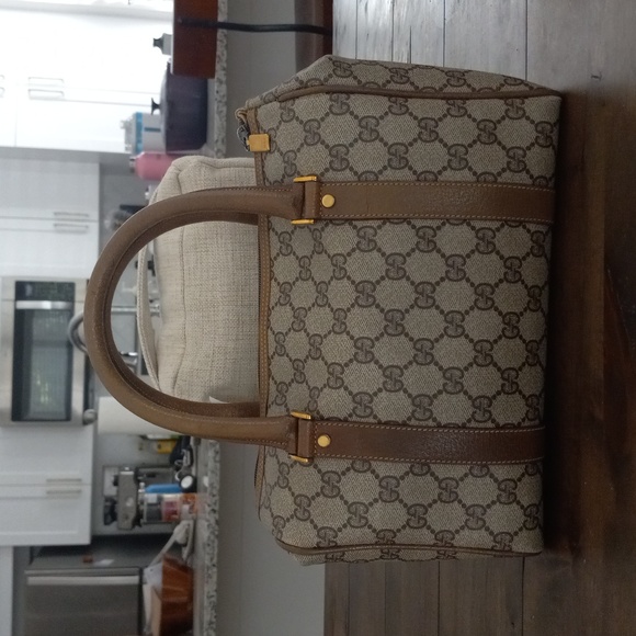 Authentic Vintage Gucci Interlocking GG Monogram Supreme Boston Doctor Satchel - Picture 3 of 12